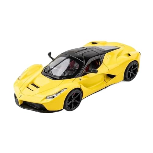 YCNXEB Miniatur Modelle 1:22 Für Ferrari Laferrari Rafa Legierung Diecast Auto Modell Dekoration Sound Licht Fahrzeug Sammlung Spielzeug Auto Originalgetreue Nachbildung(Yellow) von YCNXEB