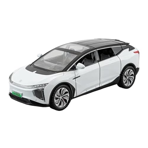 YCNXEB Miniatur Modelle 1:22 Für HiPhi X Alloy Diecast Car Model 8 Türen Können Geöffnet Werden New Energy Tram Mit Sound Light Sportwagen Originalgetreue Nachbildung(White) von YCNXEB