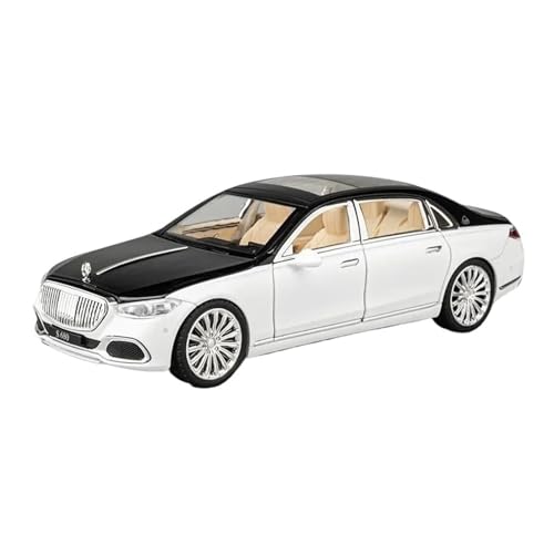 YCNXEB Miniatur Modelle 1:22 Für Maybach S680 Simulation Diecast Metall Legierung Modell Auto Sound Licht Zurückziehen Sammlung Spielzeug Geschenke Originalgetreue Nachbildung(White) von YCNXEB