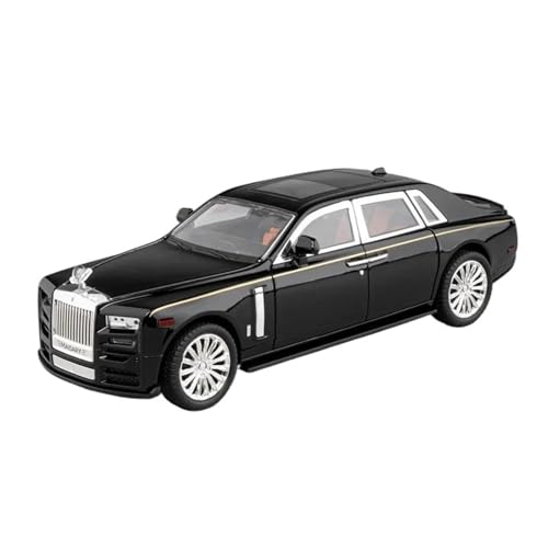 YCNXEB Miniatur Modelle 1:22 Für Rolls Royce Phantom Luxusauto Legierung Metalldruckguss Modellfahrzeug Sound & Light Indoor Collection Originalgetreue Nachbildung(Schwarz) von YCNXEB