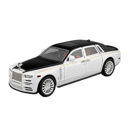 YCNXEB Miniatur Modelle 1:22 Für Rolls Royce Phantom Luxusauto Legierung Metalldruckguss Modellfahrzeug Sound & Light Indoor Collection Originalgetreue Nachbildung(White) von YCNXEB