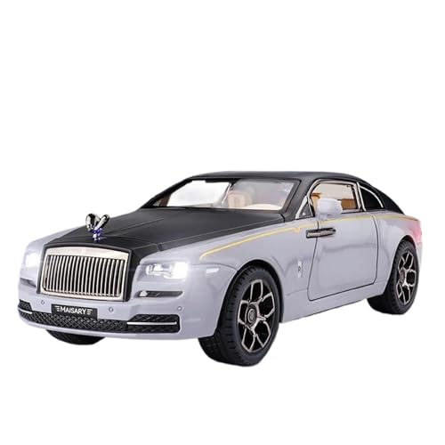 YCNXEB Miniatur Modelle 1:22 Für Rolls Royce Phantom MANSORY Fahrzeuge Diecast Metall Simulation Zurückziehen Auto Modell Sound Licht Spielzeug Originalgetreue Nachbildung(Gray) von YCNXEB