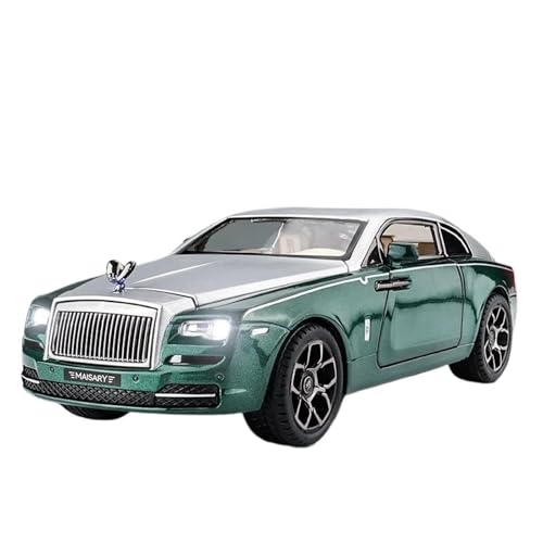 YCNXEB Miniatur Modelle 1:22 Für Rolls Royce Phantom MANSORY Fahrzeuge Diecast Metall Simulation Zurückziehen Auto Modell Sound Licht Spielzeug Originalgetreue Nachbildung(Grün) von YCNXEB