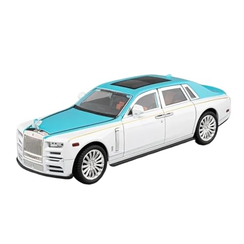 YCNXEB Miniatur Modelle 1:22 Für Rolls-Royce Phantom Metall Druckguss Modell Auto Rad Pull Back Auto Enthusiasten Sammlerstücke Fahrzeug Geschenk Originalgetreue Nachbildung(Blau) von YCNXEB