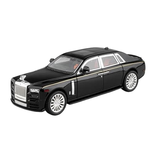 YCNXEB Miniatur Modelle 1:22 Für Rolls-Royce Phantom Metall Druckguss Modell Auto Rad Pull Back Auto Enthusiasten Sammlerstücke Fahrzeug Geschenk Originalgetreue Nachbildung(Schwarz) von YCNXEB