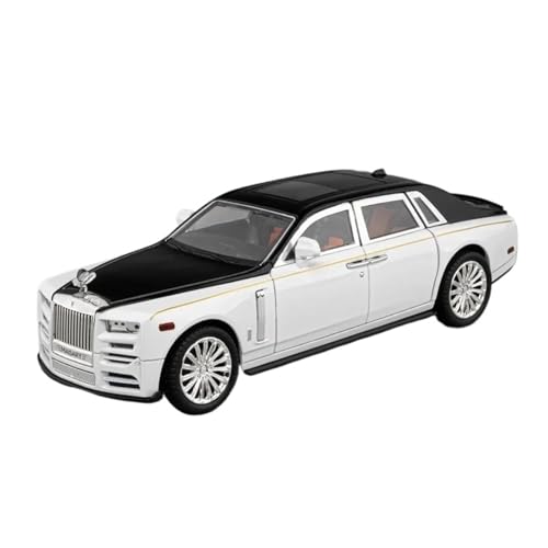 YCNXEB Miniatur Modelle 1:22 Für Rolls-Royce Phantom Metall Druckguss Modell Auto Rad Pull Back Auto Enthusiasten Sammlerstücke Fahrzeug Geschenk Originalgetreue Nachbildung(White) von YCNXEB