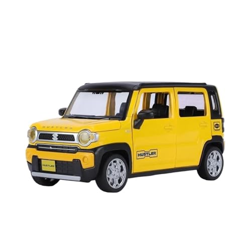 YCNXEB Miniatur Modelle 1:22 Für Suzuki Hustler SUV Legierung Auto Modell Diecast Off RoadVehicle Sound Licht Zurückziehen Spielzeug Sammlerstücke Originalgetreue Nachbildung(Yellow) von YCNXEB