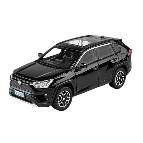 YCNXEB Miniatur Modelle 1:22 Für Toyota RAV4 Simulation Diecast Metall Legierung Modell Auto Sound Licht Ziehen Sammlung Spielzeug Geschenke Originalgetreue Nachbildung(Schwarz) von YCNXEB