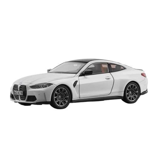 YCNXEB Miniatur Modelle 1:23 Für BMW M4 G82 DAS M4 Superauto Legierung Druckguss Spielzeugfahrzeuge Metallautomodell Sound Und Licht Sammlung Originalgetreue Nachbildung(White) von YCNXEB