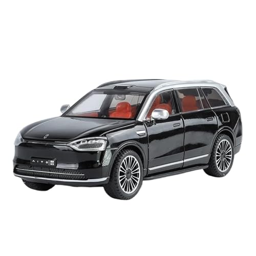 YCNXEB Miniatur Modelle 1:24 Für AITO M9 SUV Sound Und Licht Legierung Auto Modell Thema Party Modell Installation Originalgetreue Nachbildung(Black) von YCNXEB