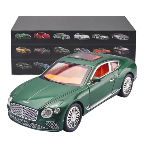 YCNXEB Miniatur Modelle 1:24 Für Continental GT Pull Back Legierung Automodell Erwachsene Hobby Display Dekorationen Originalgetreue Nachbildung(Green) von YCNXEB