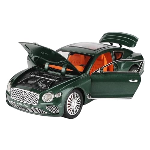 YCNXEB Miniatur Modelle 1:24 Für Continental GT Sound Und Licht Legierung Auto Modell Statische Modelle Erwachsene Sammlungen Originalgetreue Nachbildung(Green) von YCNXEB