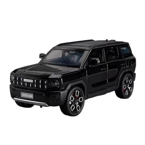 YCNXEB Miniatur Modelle 1:24 Für Haval X-Dog SUV Metall Geländewagen Automodell Sound- Und Lichtsimulation Sammlung Geschenke Nachbildung(Schwarz) von YCNXEB