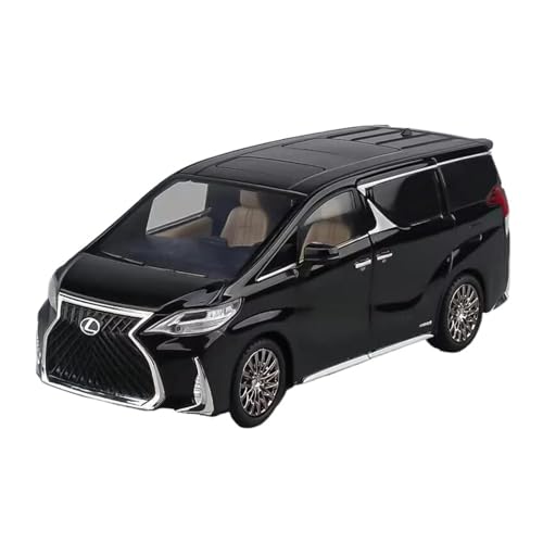 YCNXEB Miniatur Modelle 1:24 Für Lexus LM300 MPV Sound Und Licht Metall Automodell Statische Sammlerornamente Originalgetreue Nachbildung(Black) von YCNXEB