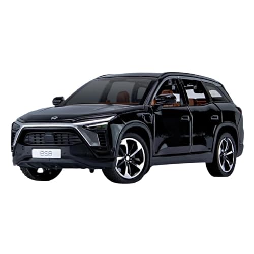 YCNXEB Miniatur Modelle 1:24 Für NIO ES8 SUV Sound Und Licht Legierung Auto Modell Statische Modelle Erwachsene Sammlungen Originalgetreue Nachbildung(Black) von YCNXEB