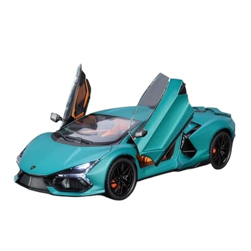 YCNXEB Miniatur Modelle 1:24 Für Revuelto Sound Und Licht Metall Auto Modell Figur-Ebene Miniatur Display Originalgetreue Nachbildung(Blue) von YCNXEB