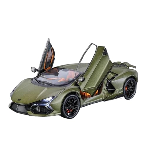 YCNXEB Miniatur Modelle 1:24 Für Revuelto Sound Und Licht Metall Auto Modell Figur-Ebene Miniatur Display Originalgetreue Nachbildung(Green) von YCNXEB