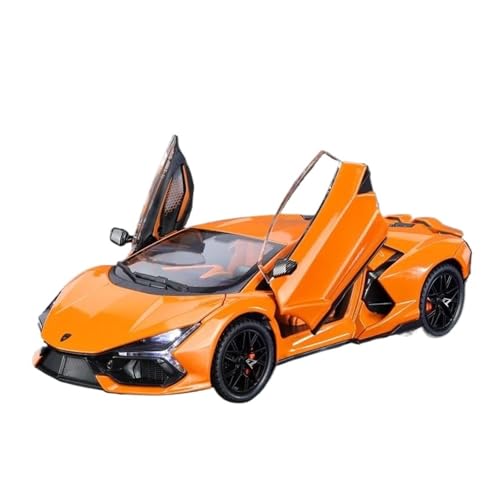 YCNXEB Miniatur Modelle 1:24 Für Revuelto Sound Und Licht Metall Auto Modell Figur-Ebene Miniatur Display Originalgetreue Nachbildung(Orange) von YCNXEB