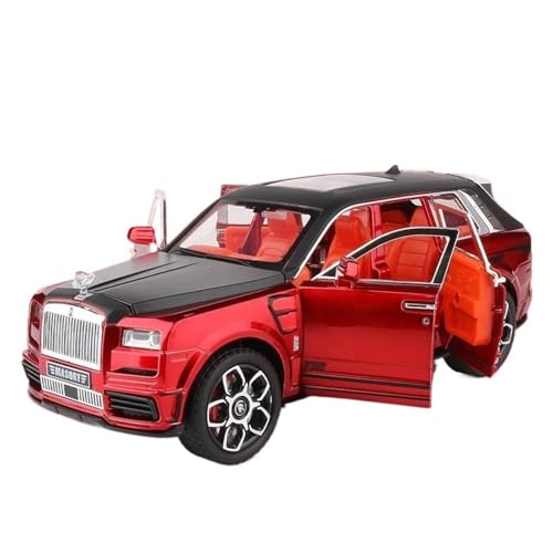 YCNXEB Miniatur Modelle 1:24 Für Rolls Royce SUV Cullinan Masory Legierung Auto Modell Mini Figur Ornament Sammlung Originalgetreue Nachbildung(Red) von YCNXEB