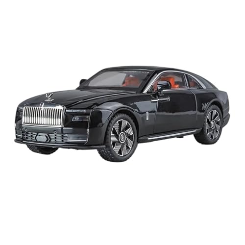 YCNXEB Miniatur Modelle 1:24 Für Rolls-Royce Spectre Mit Sound Light Alloy Car Model Fan Collections Auf Dem Display Originalgetreue Nachbildung(Black) von YCNXEB
