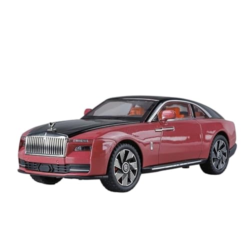 YCNXEB Miniatur Modelle 1:24 Für Rolls-Royce Spectre Mit Sound Light Alloy Car Model Fan Collections Auf Dem Display Originalgetreue Nachbildung(Red) von YCNXEB