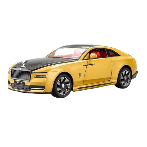 YCNXEB Miniatur Modelle 1:24 Für Rolls Royces Spectre Sound Und Licht Legierung Mini Auto Modell Erwachsene Hobby Boutique Originalgetreue Nachbildung(Gold) von YCNXEB