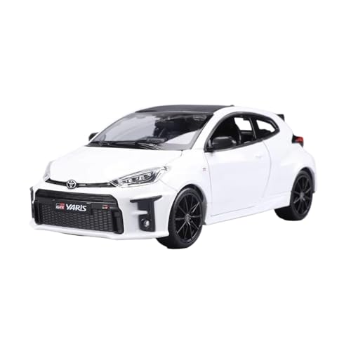 YCNXEB Miniatur Modelle 1:24 Für Toyota Gr Yaris Legierung Statische Auto Modell Souvenir Hobbies Sammlung Display Originalgetreue Nachbildung(White) von YCNXEB