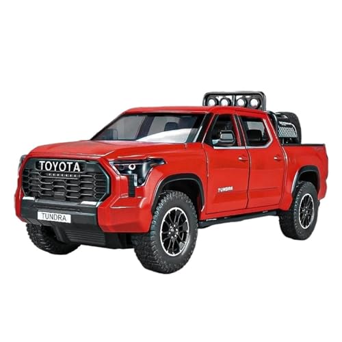 YCNXEB Miniatur Modelle 1:24 Für Toyota Tundra Pickup Mit Sound Light Alloy Car Model Fan Collections Auf Dem Display Originalgetreue Nachbildung von YCNXEB