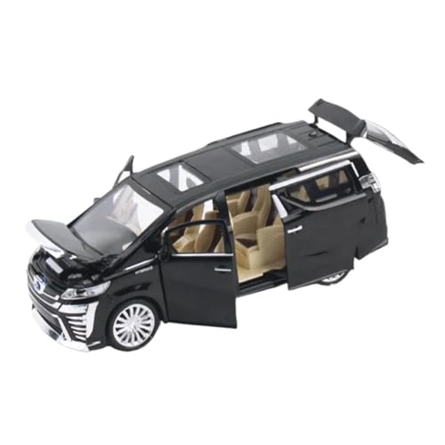 YCNXEB Miniatur Modelle 1:24 Für Toyota VELLFIRE MPV Sound Und Licht Legierung Auto Modell Statische Figur Miniatur Originalgetreue Nachbildung von YCNXEB