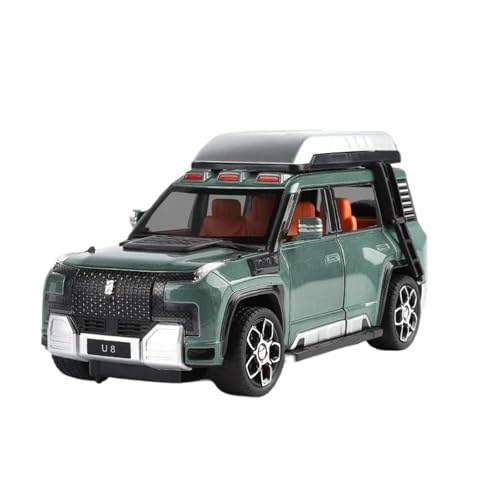 YCNXEB Miniatur Modelle 1:24 Für Yangwang U8 Off-Road Sport Legierung Auto Modell Erwachsene Hobby Dekorationen Originalgetreue Nachbildung(Green) von YCNXEB