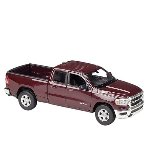 YCNXEB Miniatur Modelle 1:27 Für Maßstabsgetreue Druckguss-Metall-Dodge RAM-Pickup-Truck-Simulation Legierungsautomodell Spielzeug Bastler Statische Anzeige Originalgetreue Nachbildung(Rot) von YCNXEB