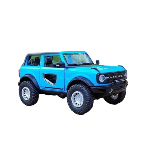 YCNXEB Miniatur Modelle 1:30 Für Ford Bronco Lima Legierung Auto Diecast Metall Off-Road Auto Modell Simulation Sound Licht Sammlung Spielzeug Originalgetreue Nachbildung(Blau) von YCNXEB