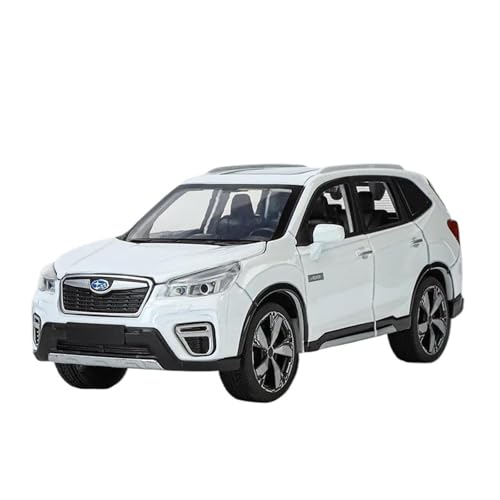 YCNXEB Miniatur Modelle 1:30 Für Subaru Forester SUV Legierung Automodell Druckguss Metall Spielzeug Geländewagen Automodell Spielzeug Geschenk Originalgetreue Nachbildung(White) von YCNXEB