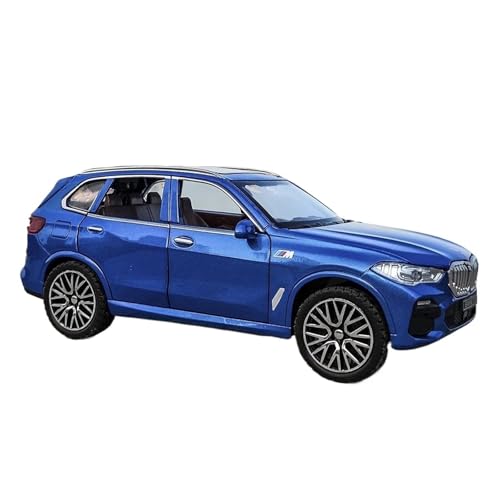 YCNXEB Miniatur Modelle 1:32 Für BMW X5 Mit Sound Und Licht Sport Legierung Auto Modell Erwachsene Hobby Dekorationen Originalgetreue Nachbildung(Blue) von YCNXEB