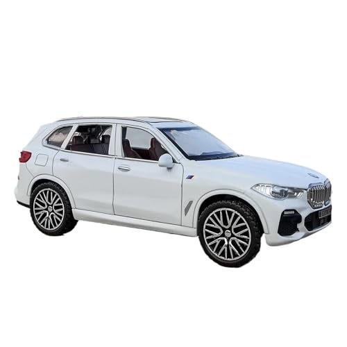 YCNXEB Miniatur Modelle 1:32 Für BMW X5 Mit Sound Und Licht Sport Legierung Auto Modell Erwachsene Hobby Dekorationen Originalgetreue Nachbildung(White) von YCNXEB