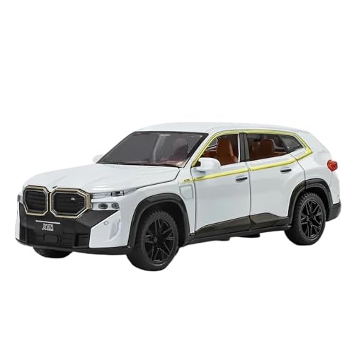 YCNXEB Miniatur Modelle 1:32 Für BMW XM Mit Sound Und Licht Sport Legierung Auto Modell Erwachsene Hobby Dekorationen Originalgetreue Nachbildung(White) von YCNXEB