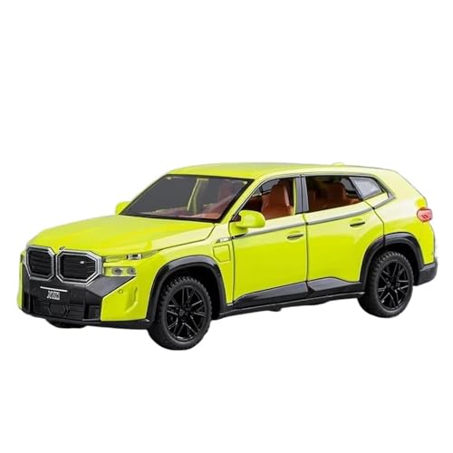 YCNXEB Miniatur Modelle 1:32 Für BMW XM Mit Sound Und Licht Sport Legierung Auto Modell Erwachsene Hobby Dekorationen Originalgetreue Nachbildung(Yellow) von YCNXEB