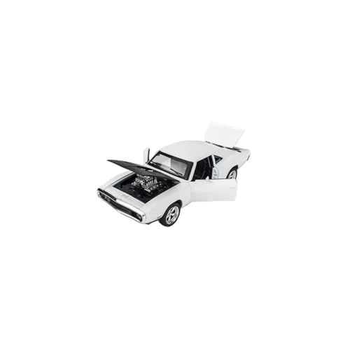 YCNXEB Miniatur Modelle 1:32 Für Dodge Charger Sound Und Licht Legierung Auto Modell Junge Der Miniatur Figuren Sammlung Originalgetreue Nachbildung(White) von YCNXEB