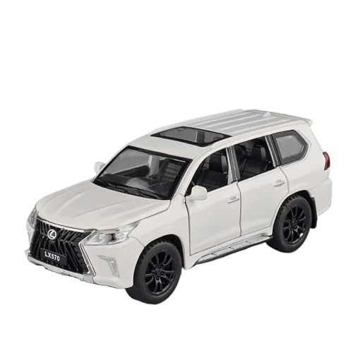 YCNXEB Miniatur Modelle 1:32 Für Lexus LX570 SUV Sport Legierung Auto Modell Erwachsene Hobby Dekorationen Originalgetreue Nachbildung(White) von YCNXEB