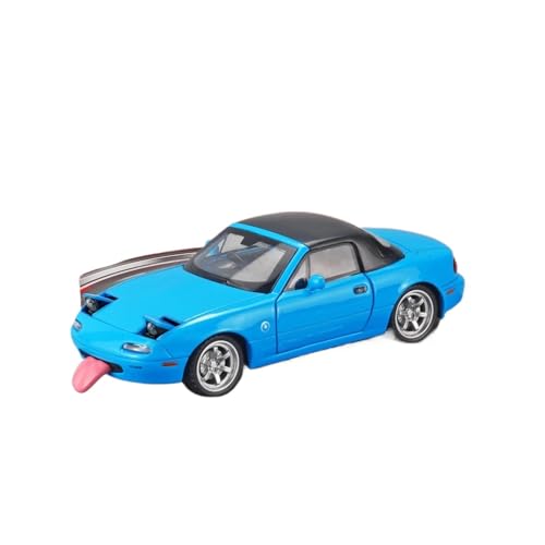 YCNXEB Miniatur Modelle 1:32 Für Mazda MX-5 Sportlegierung Automodell Erwachsene Jungen Hobby Dekorationen Originalgetreue Nachbildung(Blue) von YCNXEB