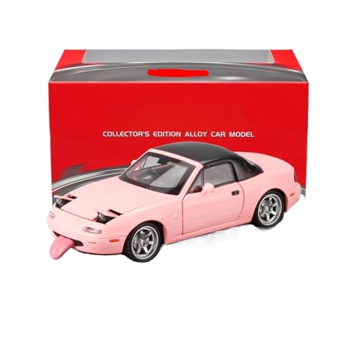 YCNXEB Miniatur Modelle 1:32 Für Mazda MX-5 Sportlegierung Automodell Erwachsene Jungen Hobby Dekorationen Originalgetreue Nachbildung(Pink) von YCNXEB