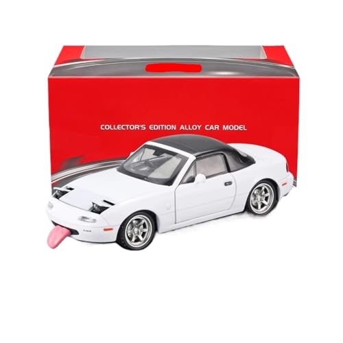 YCNXEB Miniatur Modelle 1:32 Für Mazda MX-5 Sportlegierung Automodell Erwachsene Jungen Hobby Dekorationen Originalgetreue Nachbildung(White) von YCNXEB