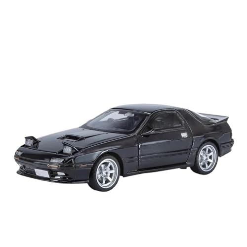 YCNXEB Miniatur Modelle 1:32 Für Mazda RX7 Mit Sound Und Licht Sport Legierung Auto Modell Erwachsene Hobby Dekorationen Originalgetreue Nachbildung(Black) von YCNXEB