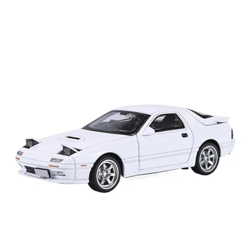 YCNXEB Miniatur Modelle 1:32 Für Mazda RX7 Mit Sound Und Licht Sport Legierung Auto Modell Erwachsene Hobby Dekorationen Originalgetreue Nachbildung(White) von YCNXEB
