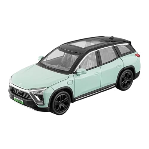 YCNXEB Miniatur Modelle 1:32 Für NIO ES8 SUV Mit Sound Und Licht Legierung Auto Modell Statische Figur Miniatur Originalgetreue Nachbildung(Green) von YCNXEB