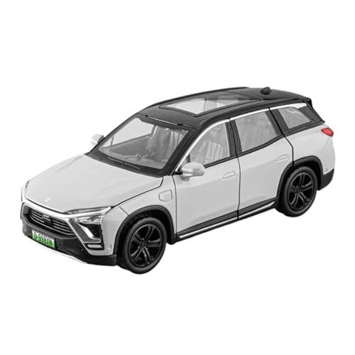 YCNXEB Miniatur Modelle 1:32 Für NIO ES8 SUV Mit Sound Und Licht Legierung Auto Modell Statische Figur Miniatur Originalgetreue Nachbildung(White) von YCNXEB