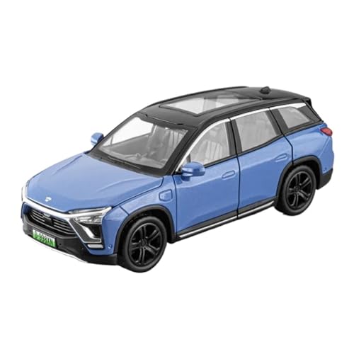 YCNXEB Miniatur Modelle 1:32 Für NIO ES8 SUV Sound Licht Legierung Mini Auto Modell Handwerk Dekoration Verzierung Originalgetreue Nachbildung(Blue) von YCNXEB