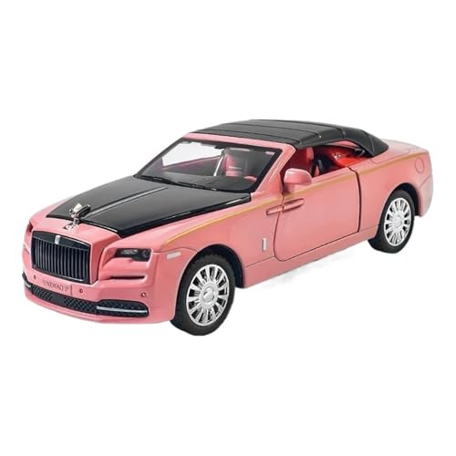 YCNXEB Miniatur Modelle 1:32 Für Rolls Royce Dawn Mit Sound Licht Legierung Auto Modell Hobby Dekorationen Originalgetreue Nachbildung(Pink) von YCNXEB