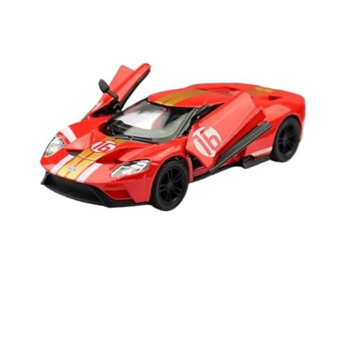 YCNXEB Miniatur Modelle 1:38 Für Ford GT 2017 Legierung Track Sport Auto Druckguss Metall Spielzeug Rennwagen Modell Simulation Sammlung Originalgetreue Nachbildung(Rot) von YCNXEB