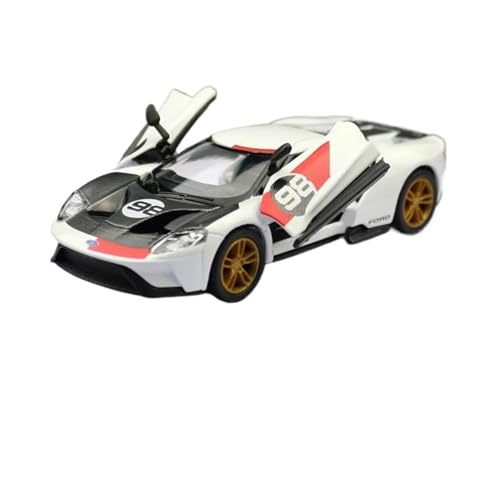 YCNXEB Miniatur Modelle 1:38 Für Ford GT 2017 Legierung Track Sport Auto Druckguss Metall Spielzeug Rennwagen Modell Simulation Sammlung Originalgetreue Nachbildung(White) von YCNXEB